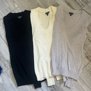 3 Woman’s long sleeve Express sweaters